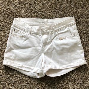 Old Navy Women’s White Boyfriend Jean Shorts